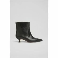 LK Bennett Rowan Black Leather Western Style Ankle Boots -LK Bennett Shop unnamed file 1916