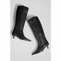 LK Bennett Eden Black Leather Western Style Knee-High Boots -LK Bennett Shop unnamed file 1924