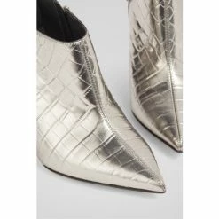 LK Bennett Gold Talulla Croc-Effect Leather Cone Heel Shoe Boots -LK Bennett Shop unnamed file 1940