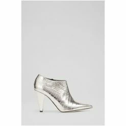 LK Bennett Gold Talulla Croc-Effect Leather Cone Heel Shoe Boots -LK Bennett Shop unnamed file 1941