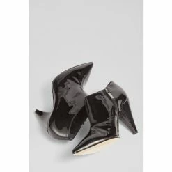 LK Bennett Talulla Patent Leather Cone Heel Shoe Black Boots -LK Bennett Shop unnamed file 1954