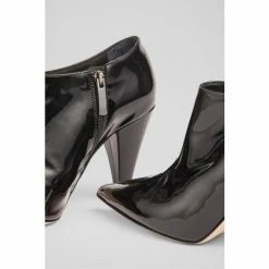 LK Bennett Talulla Patent Leather Cone Heel Shoe Black Boots -LK Bennett Shop unnamed file 1955
