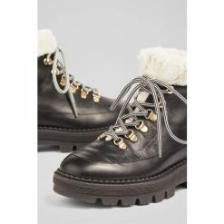 LK Bennett Jesse Leather Faux Fur Hiking Black Boots -LK Bennett Shop unnamed file 1965
