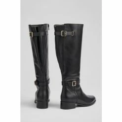 LK Bennett Rea Black Leather Adjustable Buckle Flat Knee High Boots -LK Bennett Shop unnamed file 1969