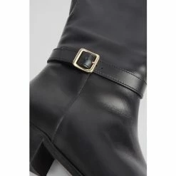 LK Bennett Rea Black Leather Adjustable Buckle Flat Knee High Boots -LK Bennett Shop unnamed file 1970