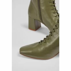 LK Bennett Arabella Olive Green Leather Lace-Up Ankle Boots -LK Bennett Shop unnamed file 1985