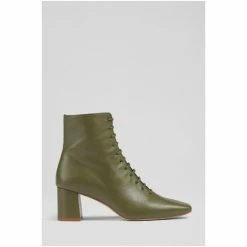 LK Bennett Arabella Olive Green Leather Lace-Up Ankle Boots -LK Bennett Shop unnamed file 1986