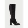 LK Bennett Sirena Black Block Heel Knee Boots