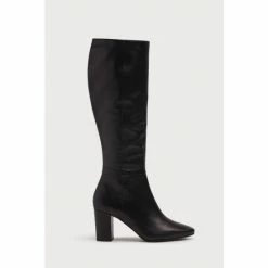 LK Bennett Sirena Black Block Heel Knee Boots