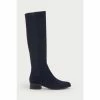 LK Bennett Bella Blue Stretch Knee Boots