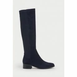 LK Bennett Bella Blue Stretch Knee Boots