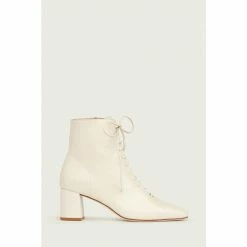 LK Bennett White Arabella Open Lace-Up Boots
