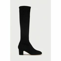 LK Bennett Kiran Black Stretch Suede Knee Boots