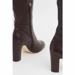 LK Bennett Brown Kristen Bordeaux Nappa Leather Knee Boots -LK Bennett Shop unnamed file 2021