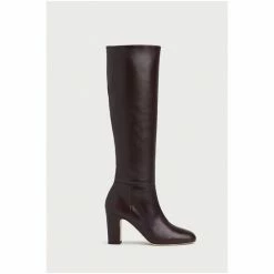 LK Bennett Brown Kristen Bordeaux Nappa Leather Knee Boots -LK Bennett Shop unnamed file 2023