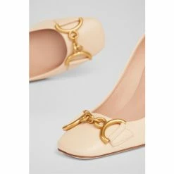 LK Bennett Gianna Cream Leather Snaffle-Detail Court Shoes -LK Bennett Shop unnamed file 205