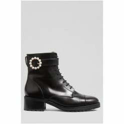 LK Bennett Martina Pearl Trim Black Ankle Boots -LK Bennett Shop unnamed file 2088