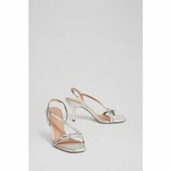 LK Bennett Serene Silver Mirror Metallic Strappy Bow Sandals -LK Bennett Shop unnamed file 2103