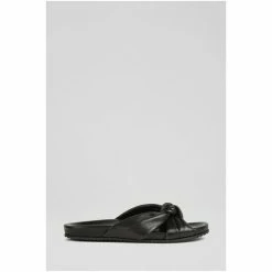 LK Bennett Valerie Leather Knotted Sliders Cream -LK Bennett Shop unnamed file 2115