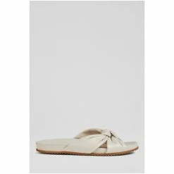 LK Bennett Valerie Leather Knotted Sliders Cream -LK Bennett Shop unnamed file 2116