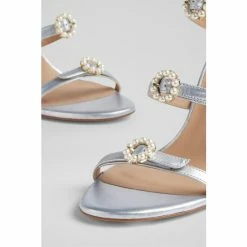 LK Bennett Ice Blue Harper Metallic Leather Pearl Buckle Sandals -LK Bennett Shop unnamed file 2120