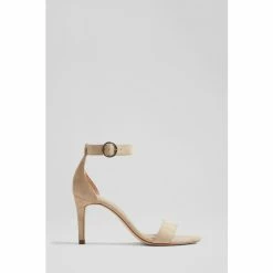 LK Bennett Natural Suede Single Strap Sandals