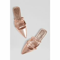LK Bennett Pink Ariella Metallic Leather Bow Detail Flat Mules -LK Bennett Shop unnamed file 2134