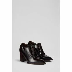 LK Bennett Brown Gaia Patent Leather Heeled Oxford Lace-Ups Shoes -LK Bennett Shop unnamed file 214