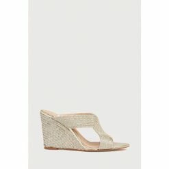 LK Bennett Gold Metalic Sonia Rope Mule Wedges
