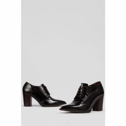 LK Bennett Brown Gaia Patent Leather Heeled Oxford Lace-Ups Shoes -LK Bennett Shop unnamed file 215