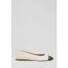 LK Bennett Isabella White Toe Cap Pumps