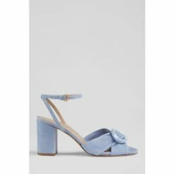 LK Bennett X Royal Ascot Margot Pale Blue Suede Eternity Ring Sandals