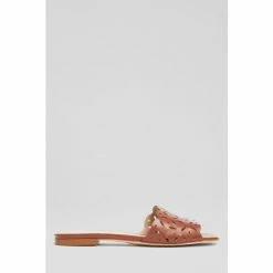 LK Bennett Amaya Leather Perforated Flat Mules