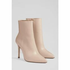 LK Bennett Natural Cleo Latte Leather Pointed Stiletto Ankle Boots -LK Bennett Shop unnamed file 224