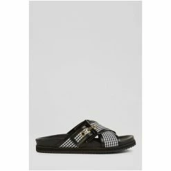 LK Bennett Rory Black Gingham Buckle Footbed Mule Shoes -LK Bennett Shop unnamed file 2248