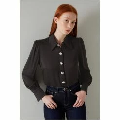 LK Bennett Sonya Black Crepe Crystal Button Blouse -LK Bennett Shop unnamed file 2258