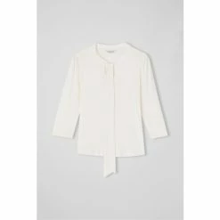 LK Bennett Camilla Cream Ecovero™ Pussy Bow Top -LK Bennett Shop unnamed file 2262