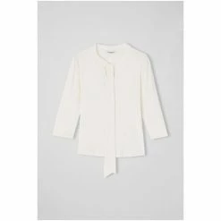 LK Bennett Camilla Cream Ecovero™ Pussy Bow Top -LK Bennett Shop unnamed file 2263