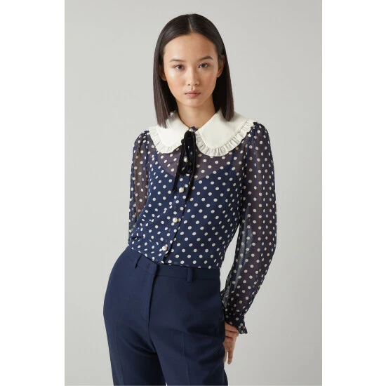 unnamed-file-2269.jpg LK Bennett Blue Sophia Spot Print Frill Collar Blouse -LK Bennett Shop unnamed file 2269