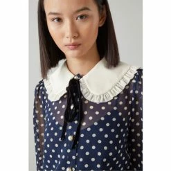 LK Bennett Blue Sophia Spot Print Frill Collar Blouse 3 LK Bennett Blue Sophia Spot Print Frill Collar Blouse -LK Bennett Shop unnamed file 2272