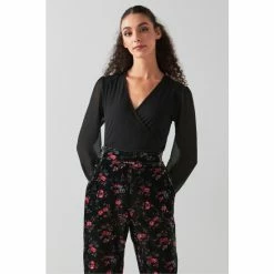 LK Bennett Perdy Ecovero™ Sheer Sleeve Black Top -LK Bennett Shop unnamed file 2283