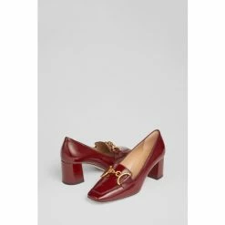LK Bennett Red Samantha Crinkle Patent Leather Snaffle Detail Court Shoes -LK Bennett Shop unnamed file 229