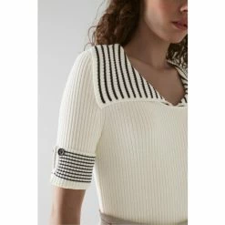 LK Bennett Cream Bay Stripe Cotton Knitted Top -LK Bennett Shop unnamed file 2304