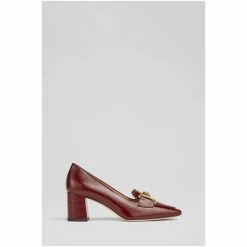 LK Bennett Red Samantha Crinkle Patent Leather Snaffle Detail Court Shoes -LK Bennett Shop unnamed file 231