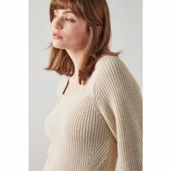 LK Bennett Agnes Beige Cotton Blend Rib Knit Jumper -LK Bennett Shop unnamed file 2336