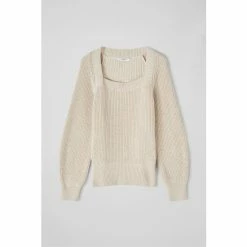 LK Bennett Agnes Beige Cotton Blend Rib Knit Jumper -LK Bennett Shop unnamed file 2337