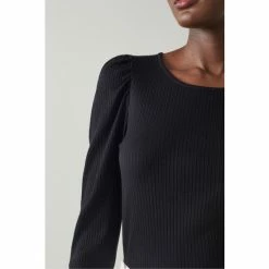LK Bennett Eleanor Black Jersey Ribbed Top -LK Bennett Shop unnamed file 2342