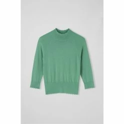 LK Bennett Green Betty Merino Wool Scallop Edge Jumper -LK Bennett Shop unnamed file 2352