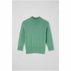 LK Bennett Green Betty Merino Wool Scallop Edge Jumper -LK Bennett Shop unnamed file 2353