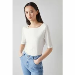 LK Bennett Trina Ivory T-Shirt